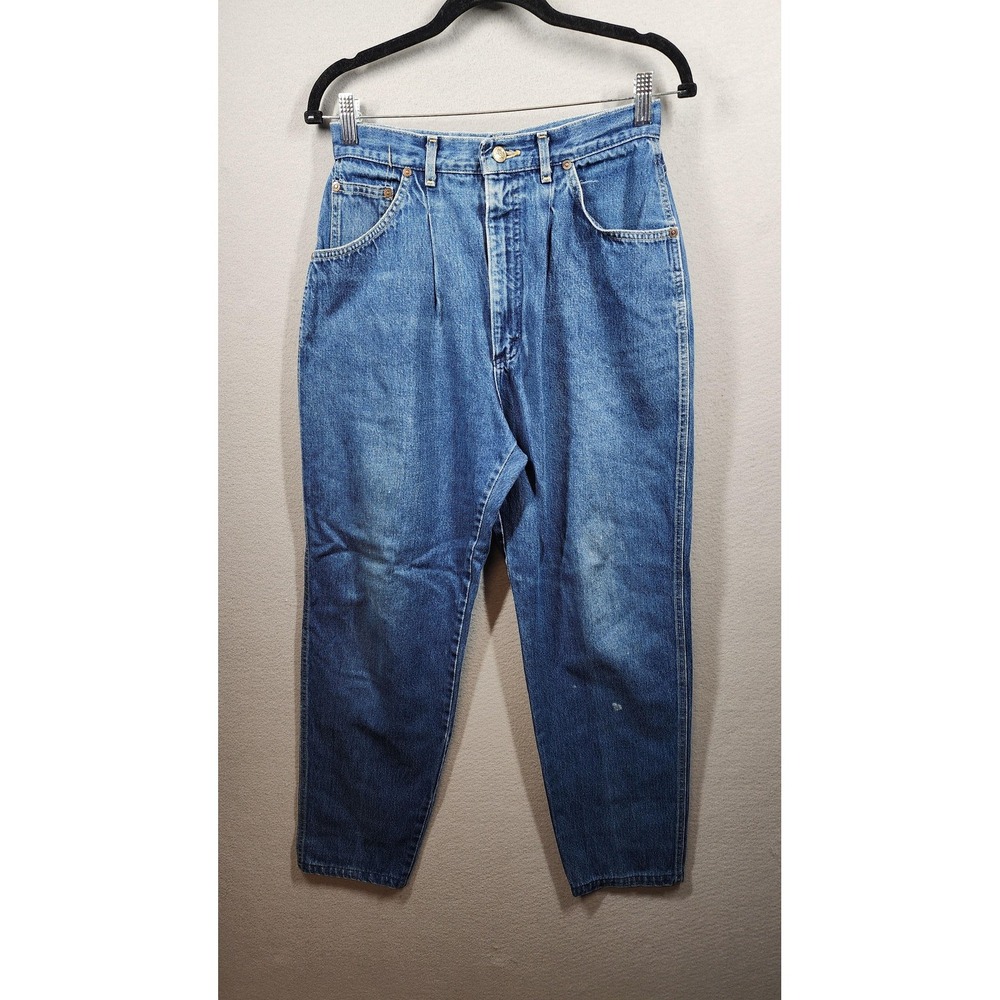 Vintage Lee Riders Jeans Womens 14 Taper Pleated‎ High Waist USA Union Denim 90s